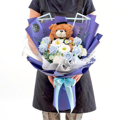 Smart Grad Soap Flowers| Graduation Bouquet| Graduation Gift Delivery