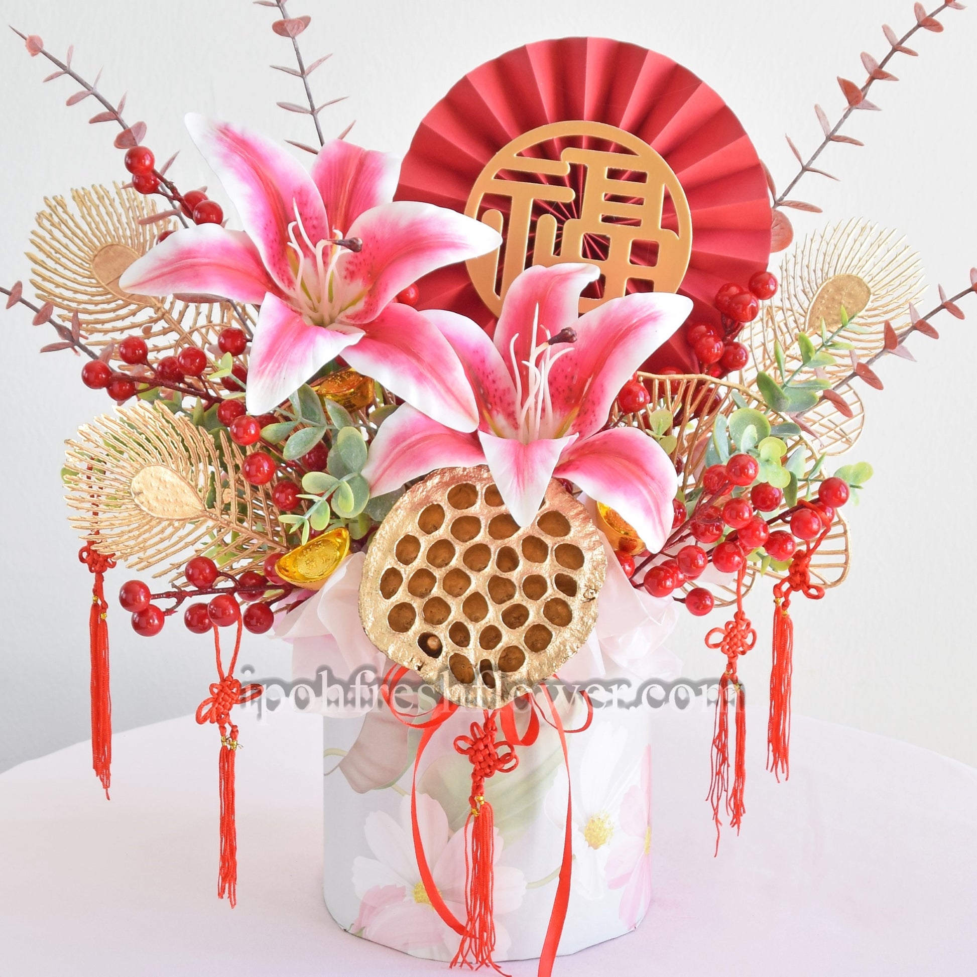 Spring Glory CNY Artificial Flower Box Delivery