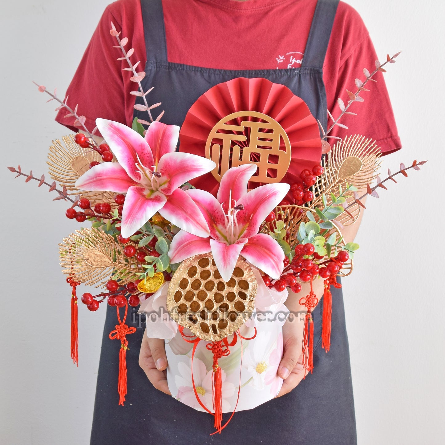 Spring Glory CNY Artificial Flower Box Delivery