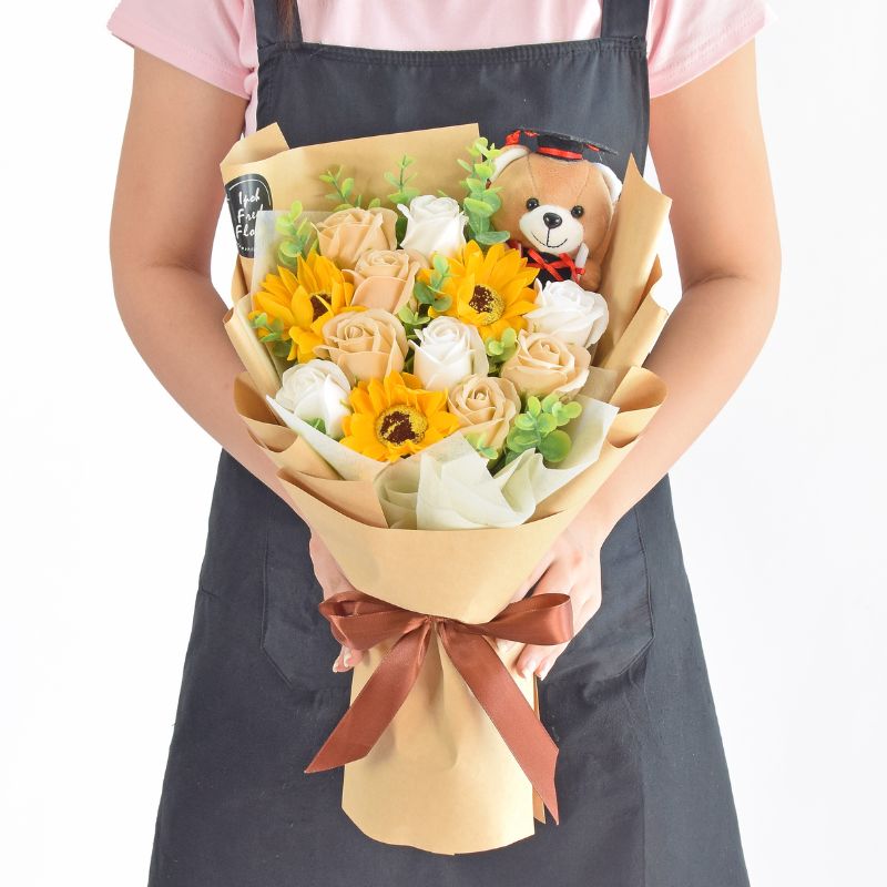 Sunshine Success Soap Flowers| Graduation Bouquet| Graduation Gift Delivery
