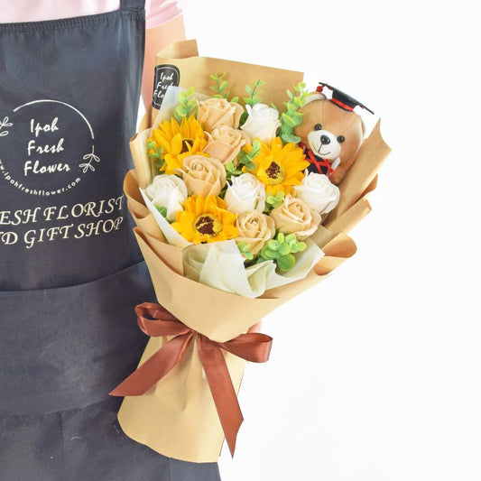 Sunshine Success Soap Flowers| Graduation Bouquet| Graduation Gift Delivery