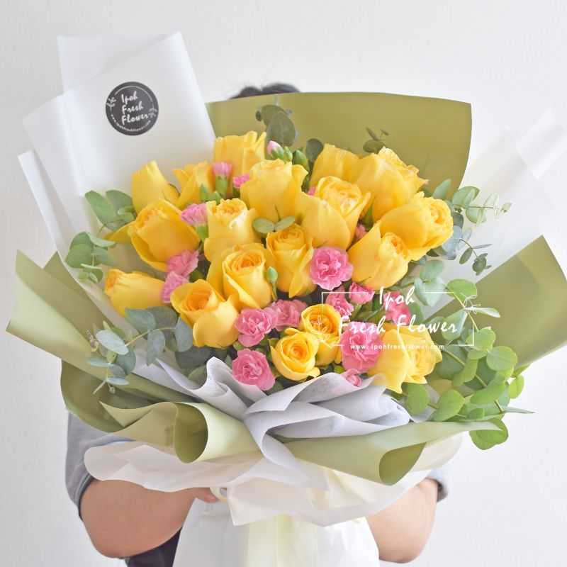 Sunshine Yellow Roses Bouquet| Fresh Flower Delivery