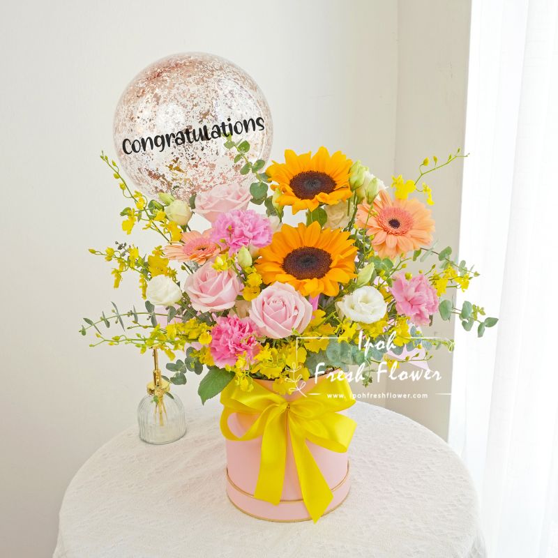 Suntella| Fresh Flower Sunflower Basket| Same Day Delivery