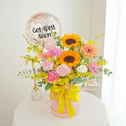 Suntella| Fresh Flower Sunflower Basket| Same Day Delivery