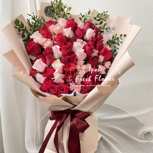 Swan- 50 Roses Bouquet| Premium Fresh Flowers Delivery