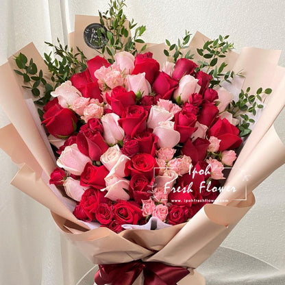 Swan- 50 Roses Bouquet| Premium Fresh Flowers Delivery