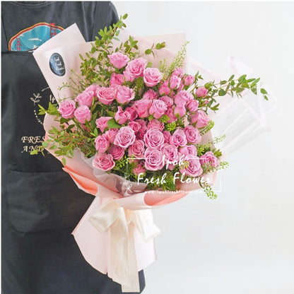 Tender Love| Valentine Roses Bouquet| Fresh Flower Delivery