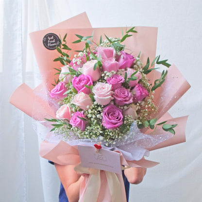 Violet| Roses Fresh Flower Bouquet| Same Day Delivery