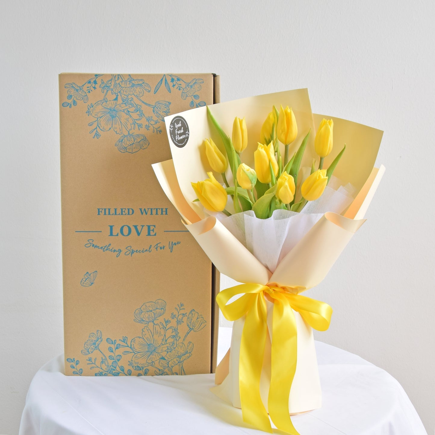 Yokohama Yellow Tulip Bouquet| Fresh Flower Bouquet Delivery