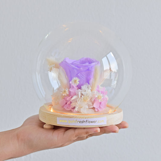 Zoe Preserved Flower Globe| Preserved Flowers Gift Delivery
