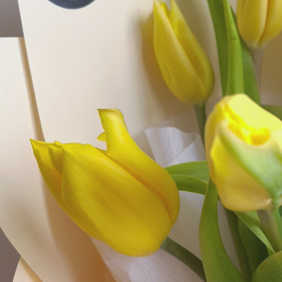 Yokohama Yellow Tulip Bouquet| Fresh Flower Bouquet Delivery