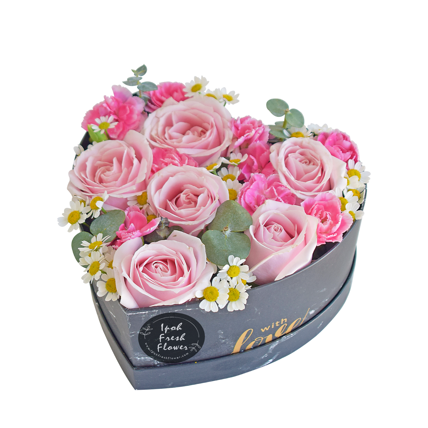 Aleesia Heart Box| Fresh Flower Gift Box Delivery