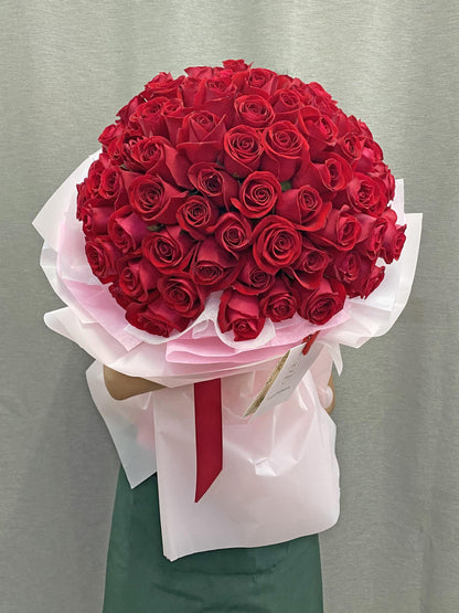 Apple Of My Eye- 99 Roses Bouquet| Premium Fresh Flowers Delivery