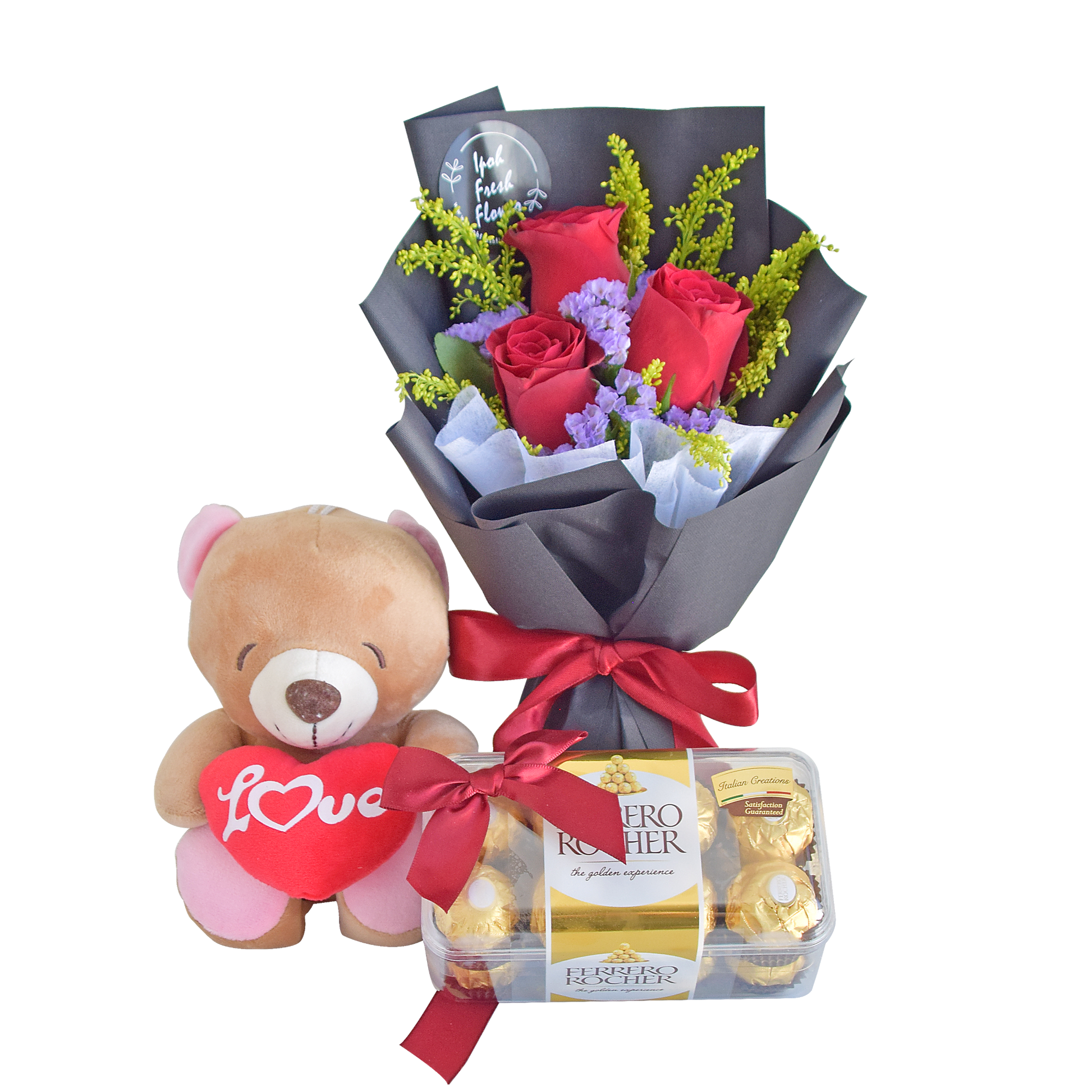 Be My Love Romantic Bundle| Fresh flower and gift delivery
