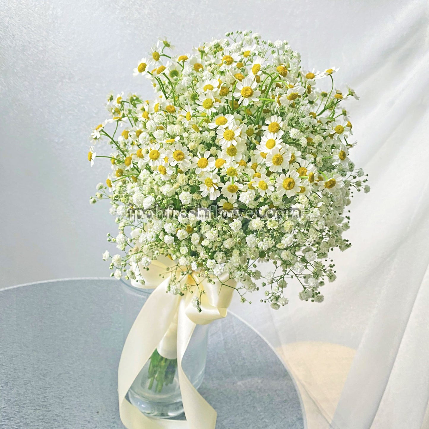 Chamomile Baby Breath Bridal Bouquet | Personalized wedding & ROM flowers