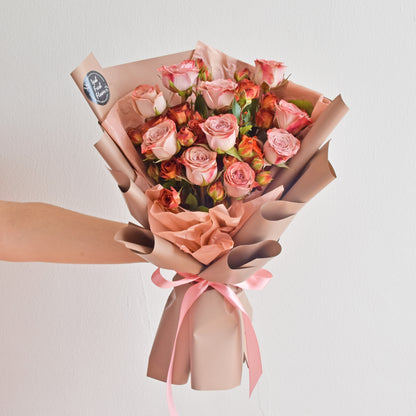Cappuccino Rose| Valentine Fresh Flower Bouquet| Same Day Delivery