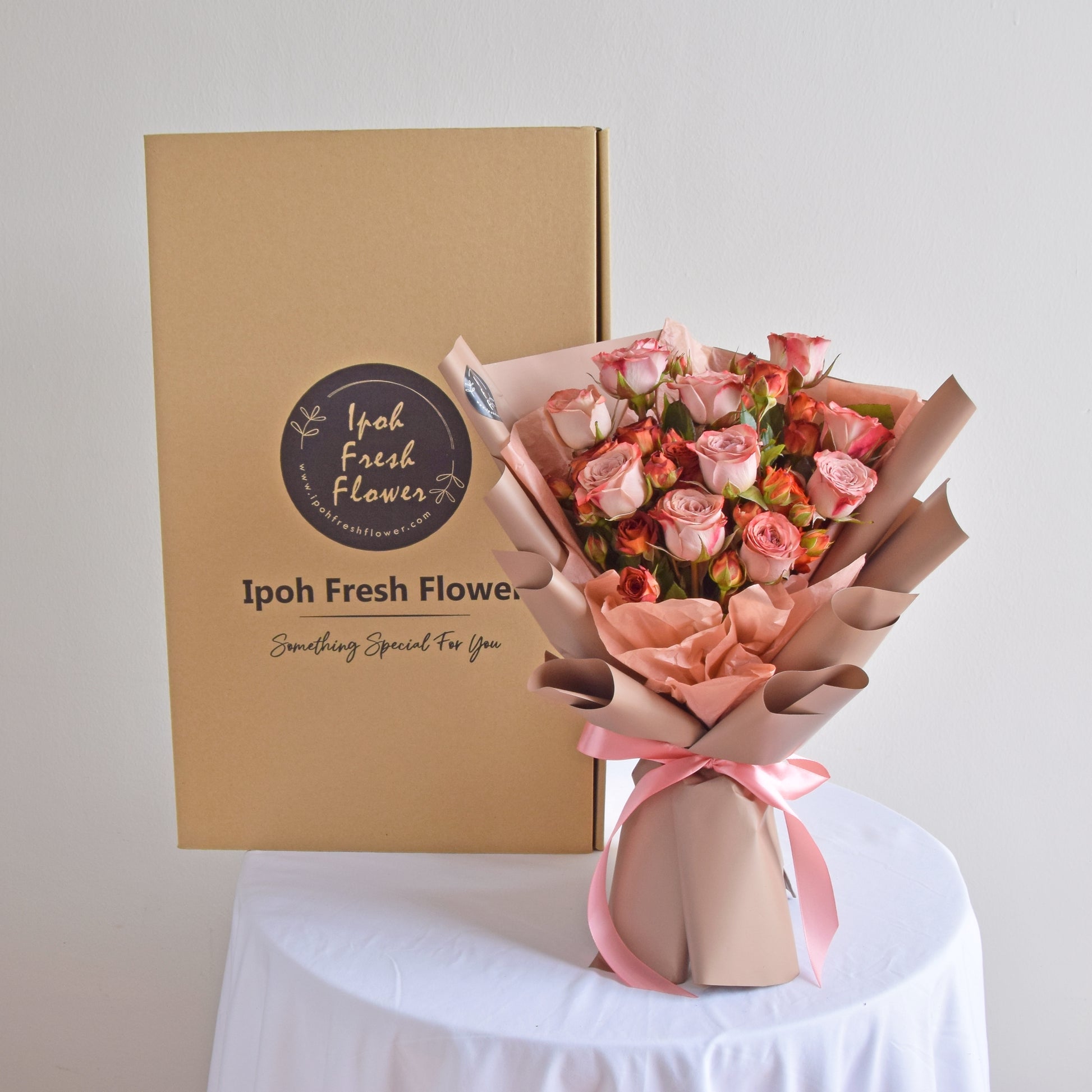 Cappuccino Rose| Valentine Fresh Flower Bouquet| Same Day Delivery