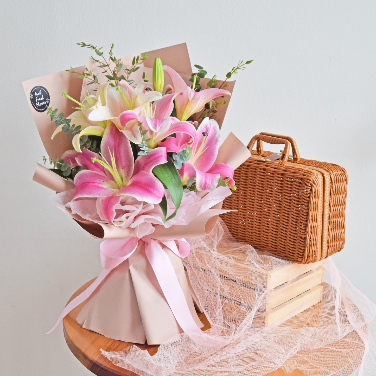 Cherished| Pink lilies Fresh Flower Bouquet Delivery