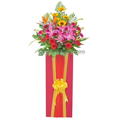 External Red| Fresh Flower Grand Opening Stand| Free Delivery