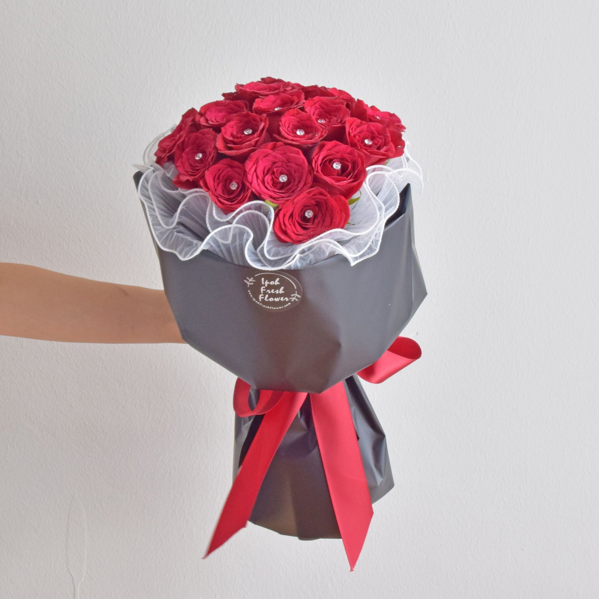 Garnet Roses Bouquet| Fresh Flower Delivery