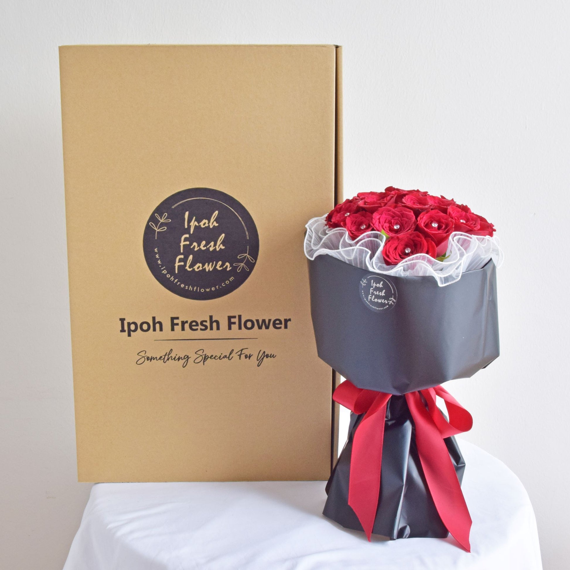Garnet Roses Bouquet| Fresh Flower Delivery