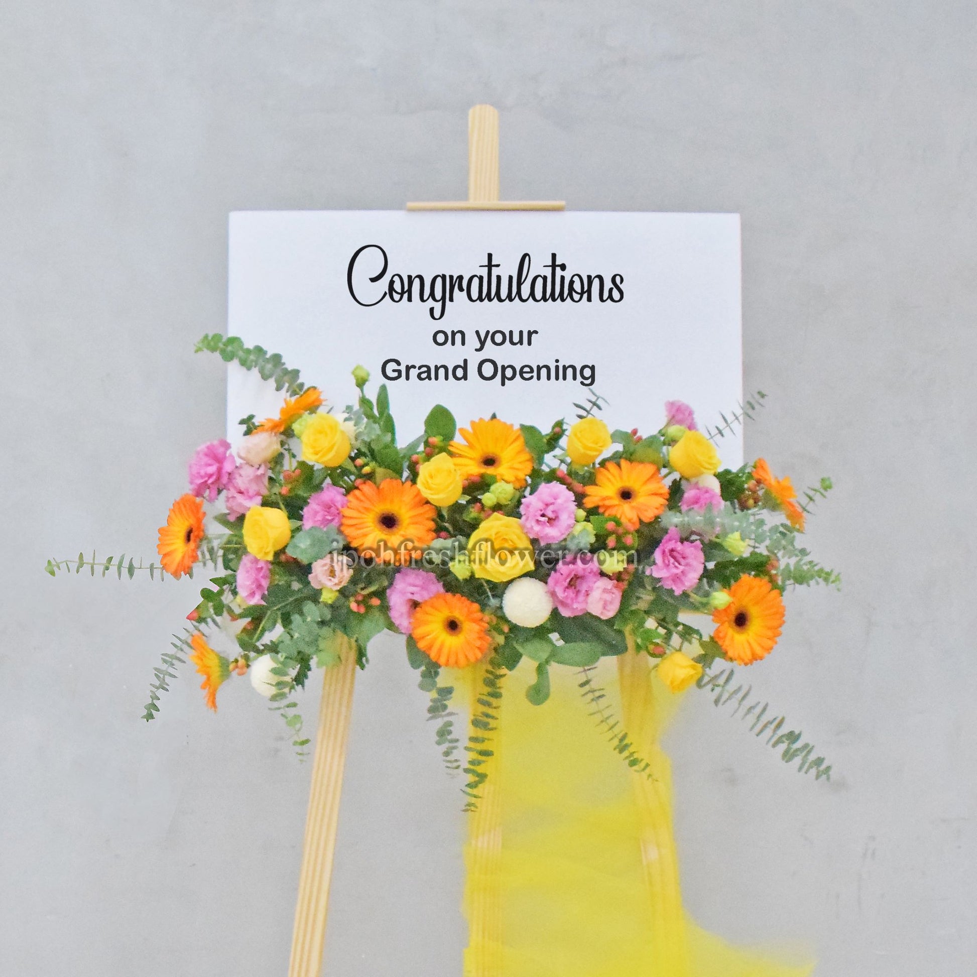 Gold Vision| Grand Opening Fresh Flowers Board Stands & Congratulations flowers
