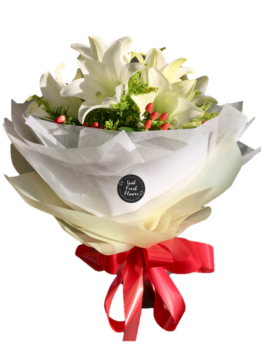 Graceful| Lilies Fresh Flower Bouquet