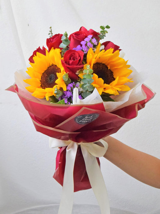 Havana| sunflower & roses bouquet