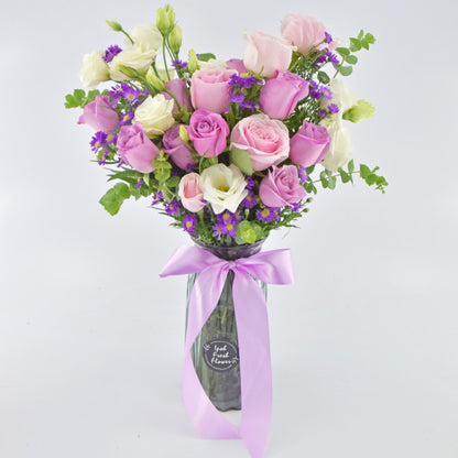 Heather Vase Arrangement| Fresh Flower In A Vase