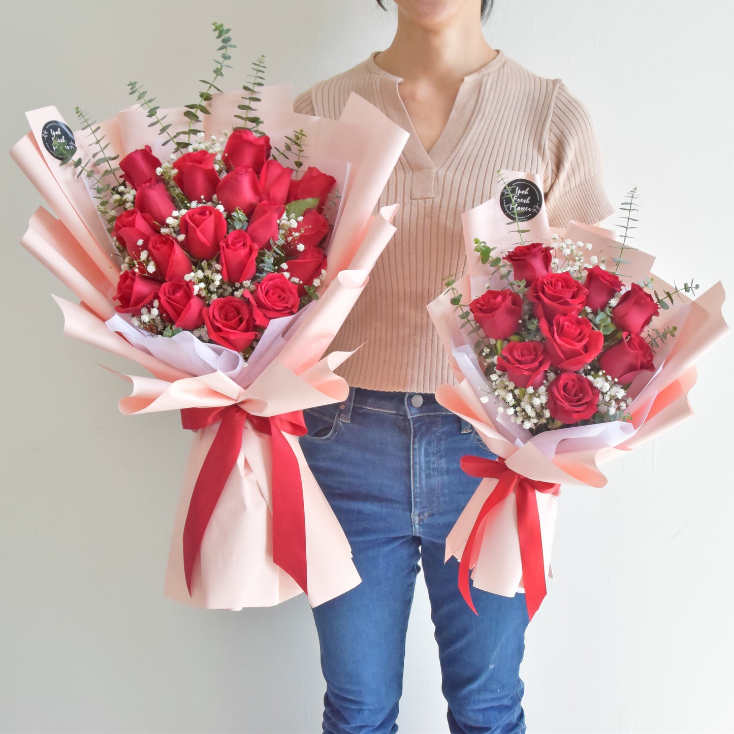 Hermosa| Valentine Roses Bouquet| Fresh Flower Delivery