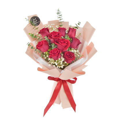 Hermosa| Valentine Roses Bouquet| Fresh Flower Delivery