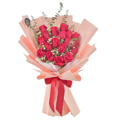 Hermosa| Valentine Roses Bouquet| Fresh Flower Delivery