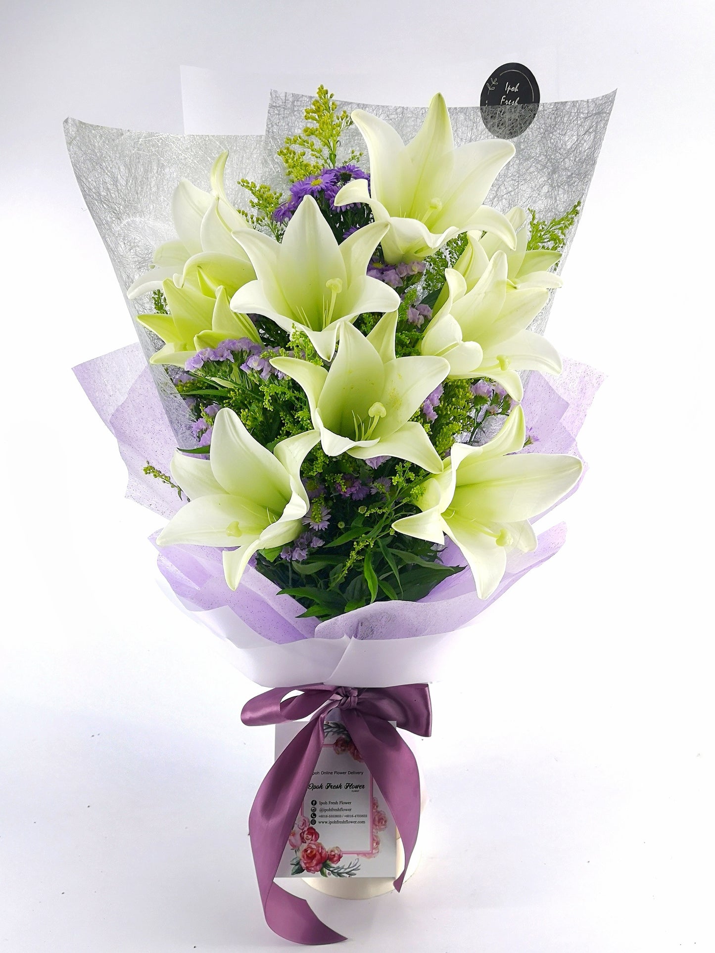 Gorgeous| White Lilies Fresh Flower Bouquet