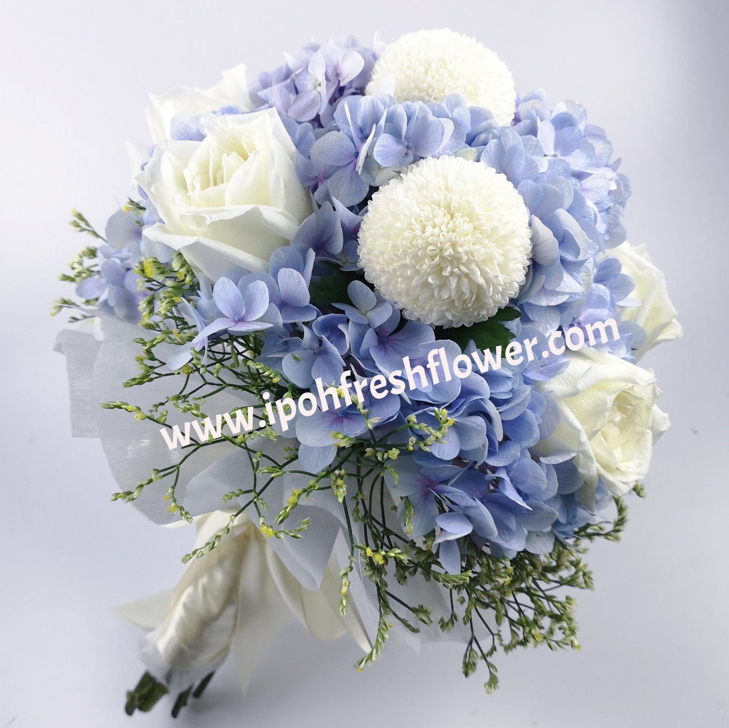 Hydrangea Flower Bouquet| Fresh Flower Bridal Bouquet| Ipoh Free Delivery| Ipohfreshflower.com
