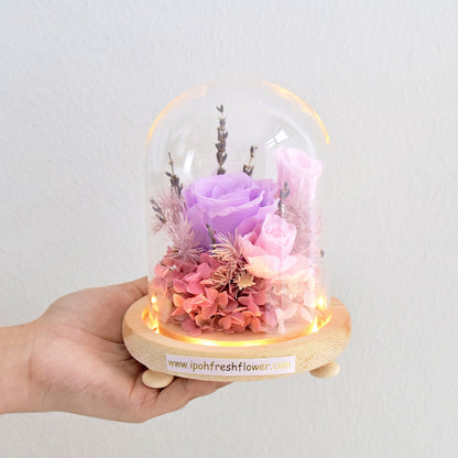Lavender Garden Preserved Flower Dome Gift Delivery