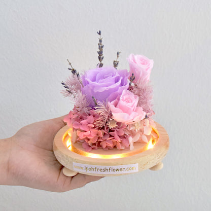 Lavender Garden Preserved Flower Dome Gift Delivery
