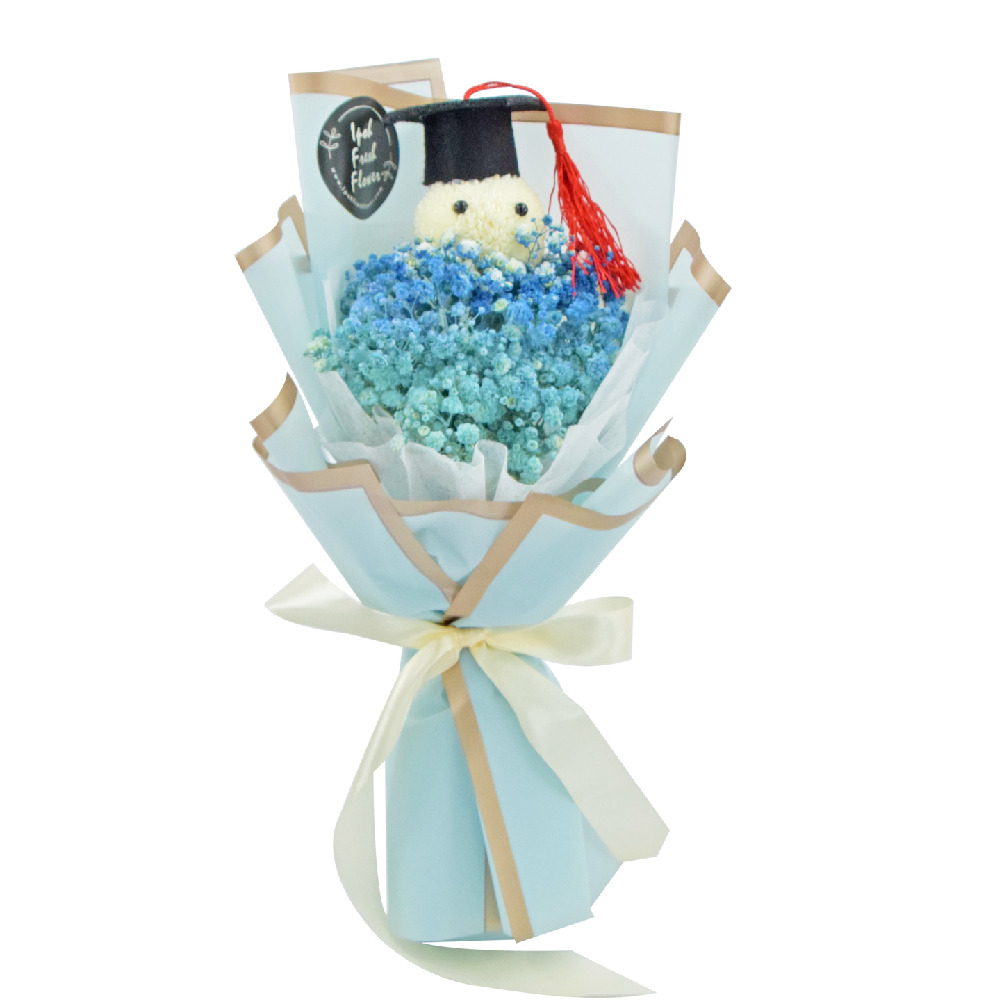 Mini Graduation Flower Bouquet with baby breath