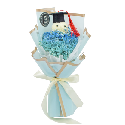 Mini Graduation Flower Bouquet with baby breath