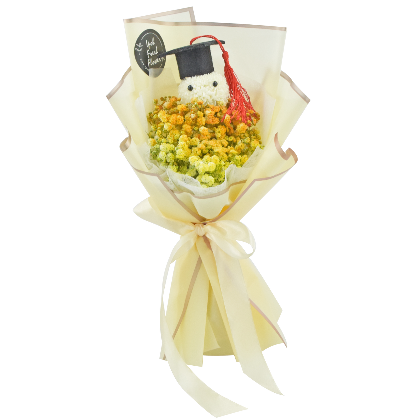 Mini Graduation Flower Bouquet with baby breath