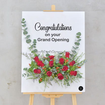 Oriental Scents| Grand Opening Fresh Flowers Board Stands & Congratulations flowers