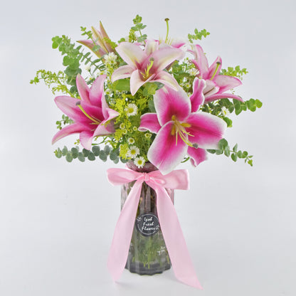 Pink Perfection Vase Arrangement| Fresh Flower In A Vase