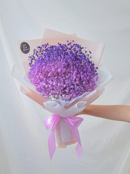 Purple Lilac Baby Breath Bouquet