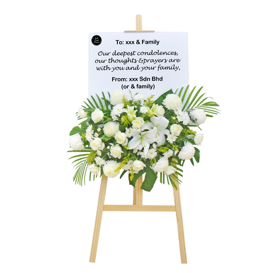 Remembrance| Condolence Fresh Flowers Board Stands| Free Delivery