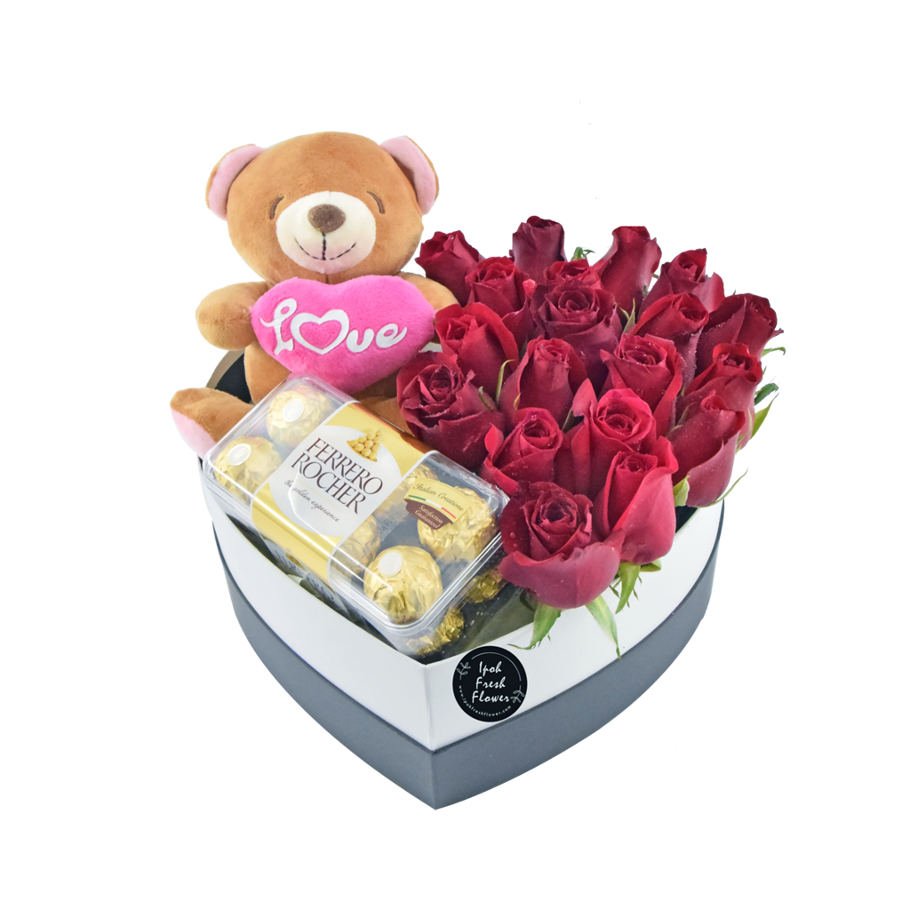 Romantic Gift Combo| Fresh Flower Bloom Box