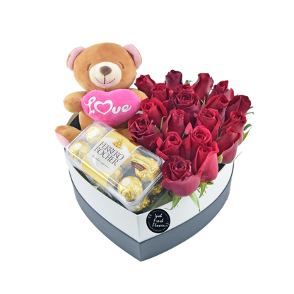 Romantic Gift Combo| Fresh Flower Bloom Box