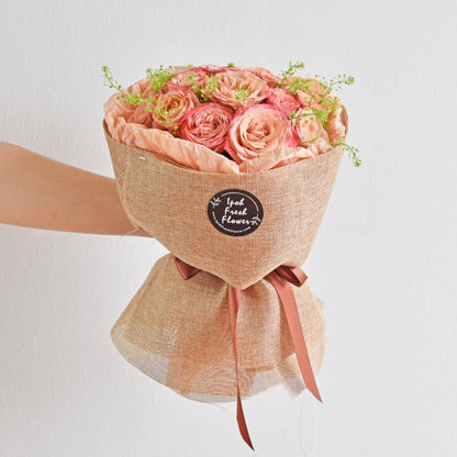 Rustic Cappuccino Rose| Fresh Flower Bouquet| Same Day Delivery