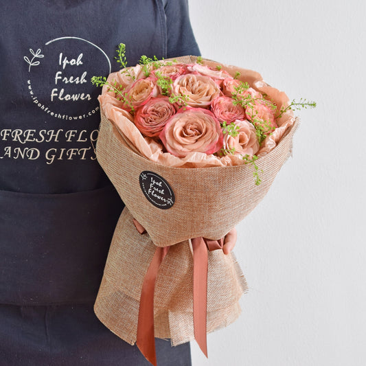 Rustic Cappuccino Rose| Fresh Flower Bouquet| Same Day Delivery