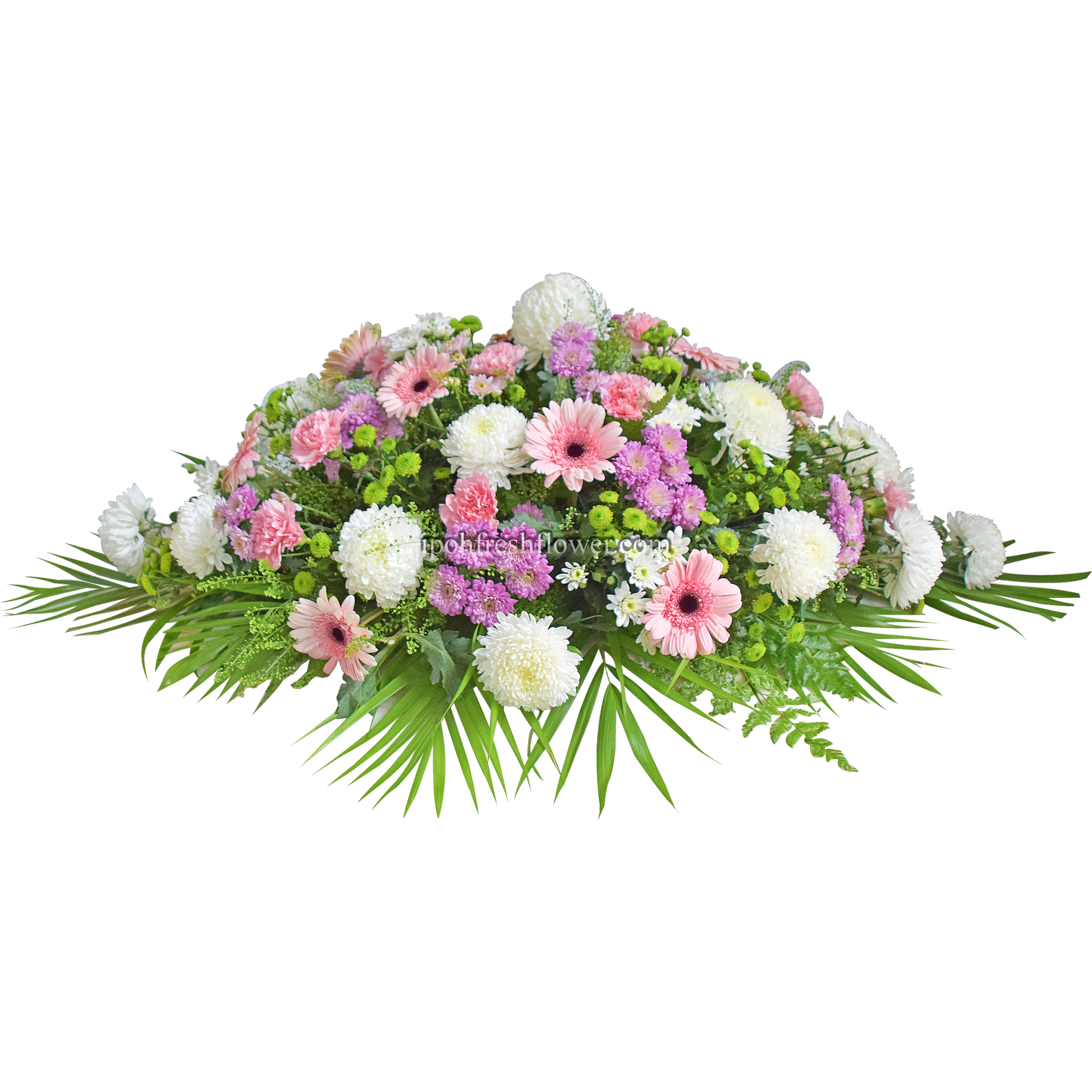 Serene Rest Casket| Wreath Funeral Flower