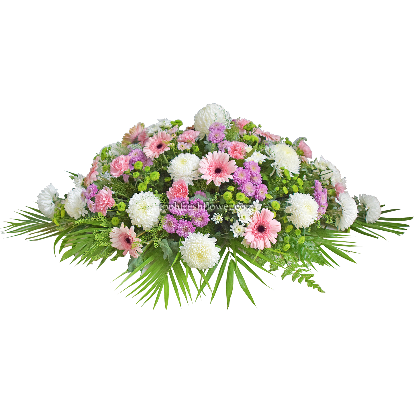 Serene Rest Casket| Wreath Funeral Flower