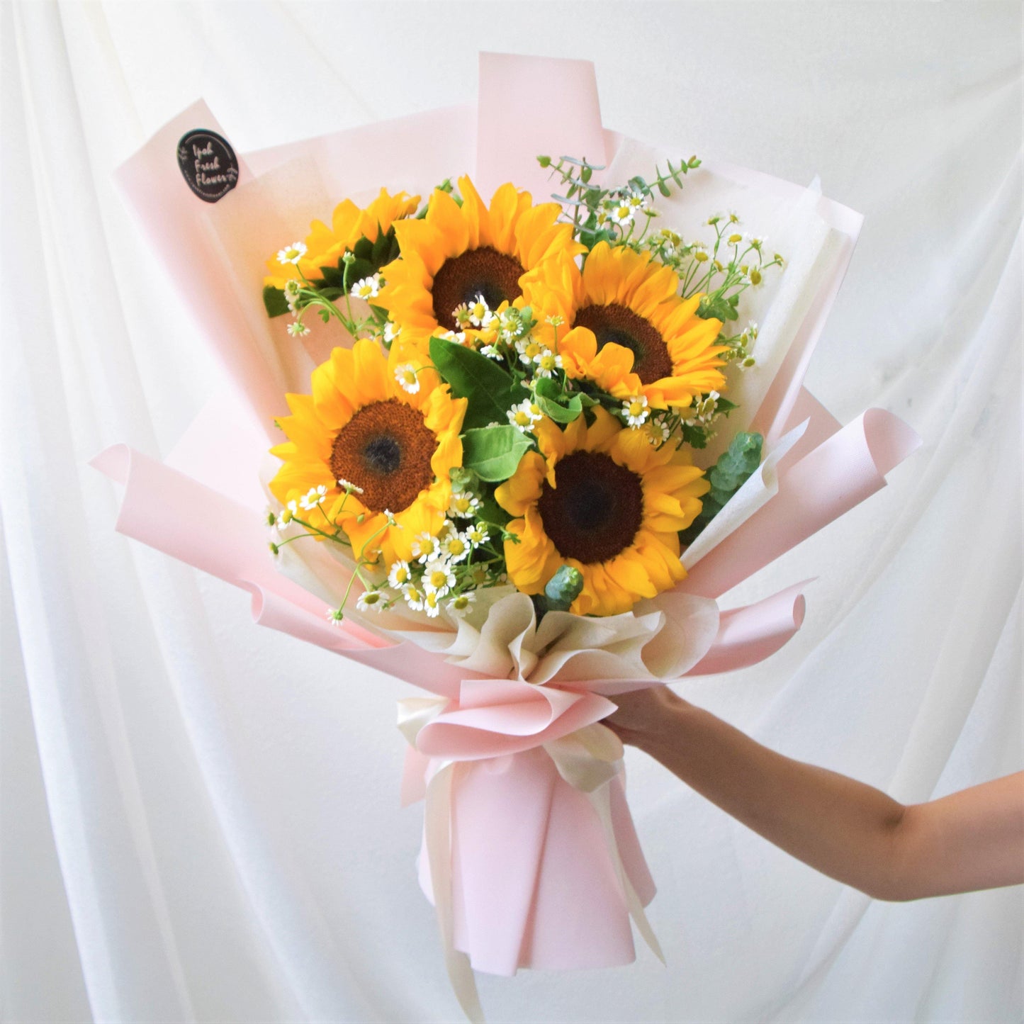 Summer| Sunflower & Chamomile Fresh Flower Bouquet| Same Day Delivery